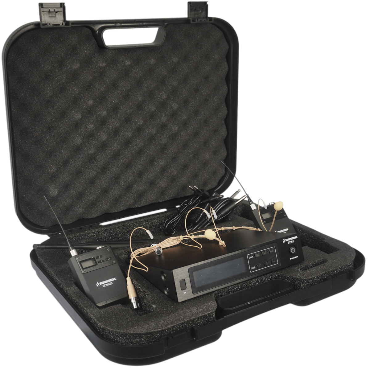 Microfone Sem Fio Duplo de Cabeca UHF SD58 BB - Soundrix-9
